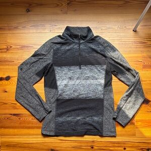 lululemon athletica Men's Black and Gray Zip-Up Sweater